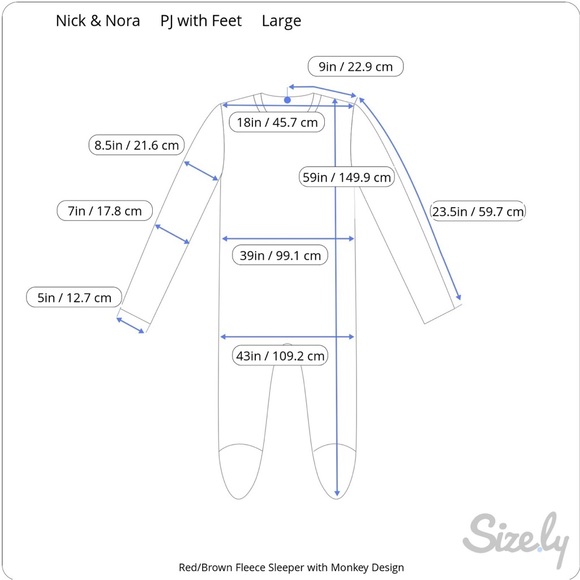 Nick & Nora Sock Monkey Onesie Pajamas - Picture 7 of 13